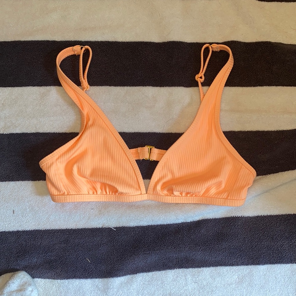 Bright Peachy Orange Bikini Top